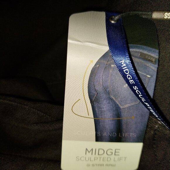 G-Star Raw Midge Sculpted Lift Skinny Slander Black Denim Jeans Sz 26 NWT - Picture 12 of 13